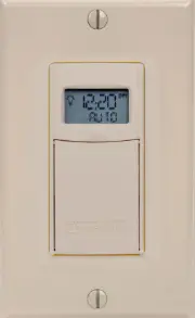 7-Day Heavy-Duty Programmable Timer, 120-277 Vac, 20A, Light Almond 1