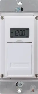 7-Day Standard Programmable Timer, 120 Vac, 12A, White 1