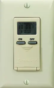 7-Day Standard Programmable Timer, 125 Vac, 15A, Ivory 1