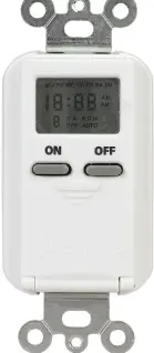 7-Day Standard Programmable Timer, 125 Vac, 15A, White 1