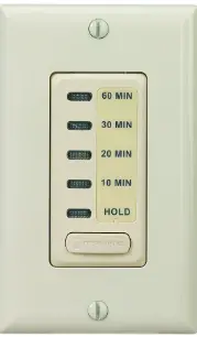 Electronic Countdown Timer, 120 Vac, 60 Hz, Preset Times 10,20,30,60 Minute, With Hold, Ivory 1