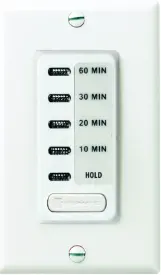 Electronic Countdown Timer, 120 Vac, 60 Hz, Preset Times 10,20,30,60 Minute, With Hold, White 1