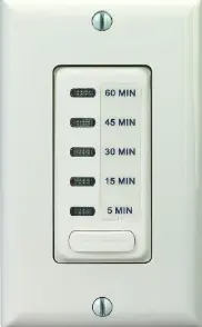 Electronic Countdown Timer, 120 Vac, 60 Hz, Preset Times 5,15,30,45 Minute,1 Hour, Without Hold, Light Almond 1