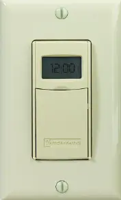 Electronic Countdown Timer, Programmable, 120-277 Vac, 50/60 Hz, 1 Second To 24 Hours, Ivory 1