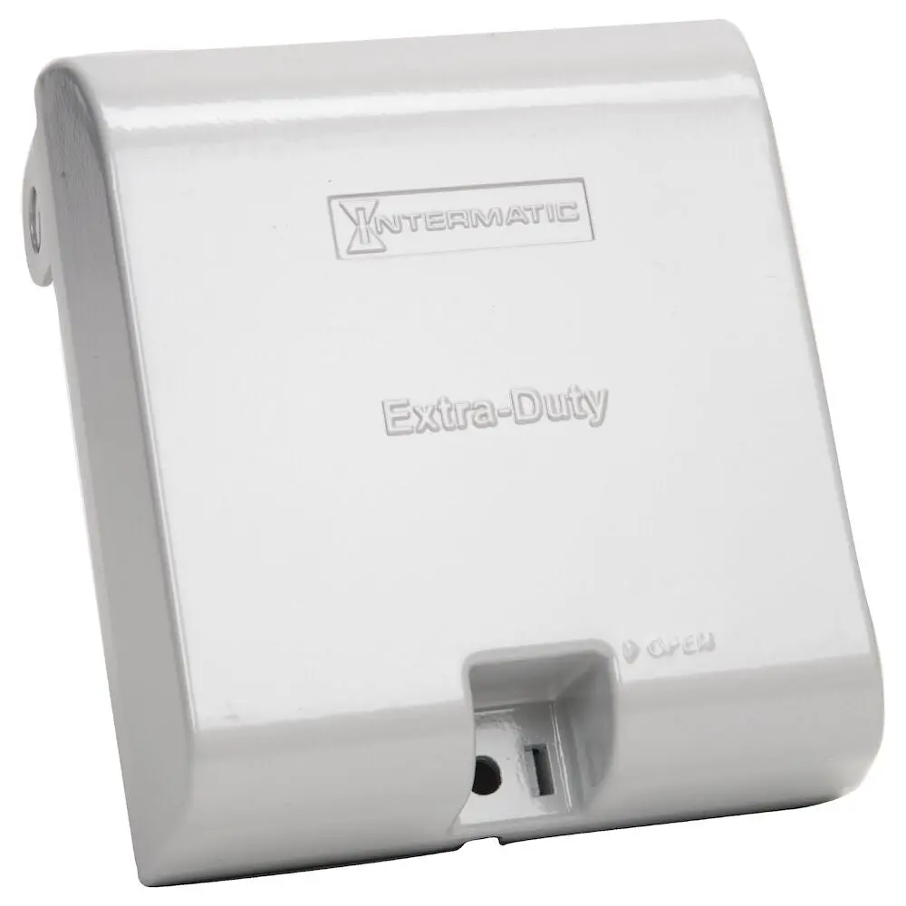 Extra-Duty Die-Cast In-Use Weatherproof Cover, Double-Gang, Vrt, 3.125" Gray 1