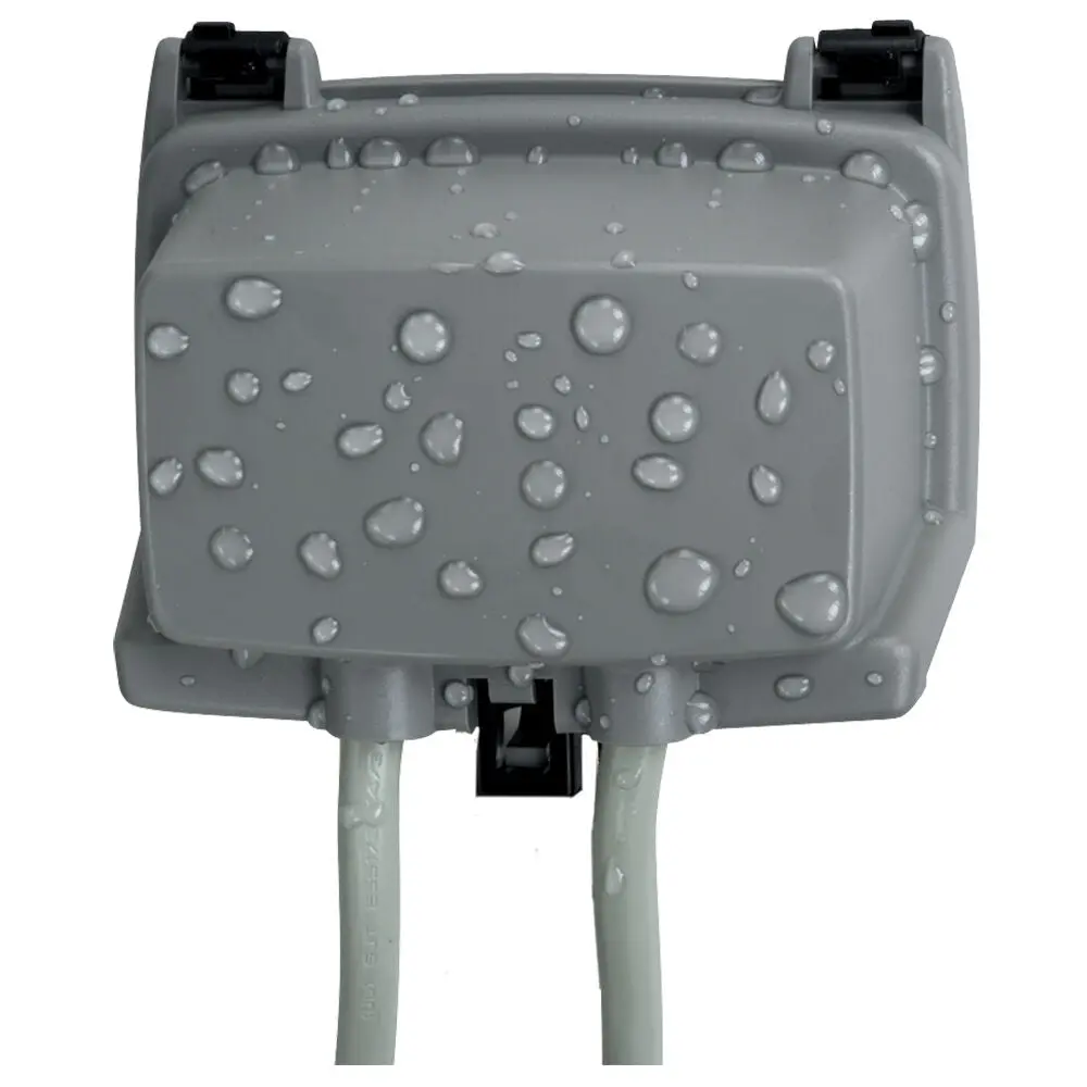 Plastic In-Use Weatherproof Cover, Single-Gang, Hrz, 2.25" Gray 1