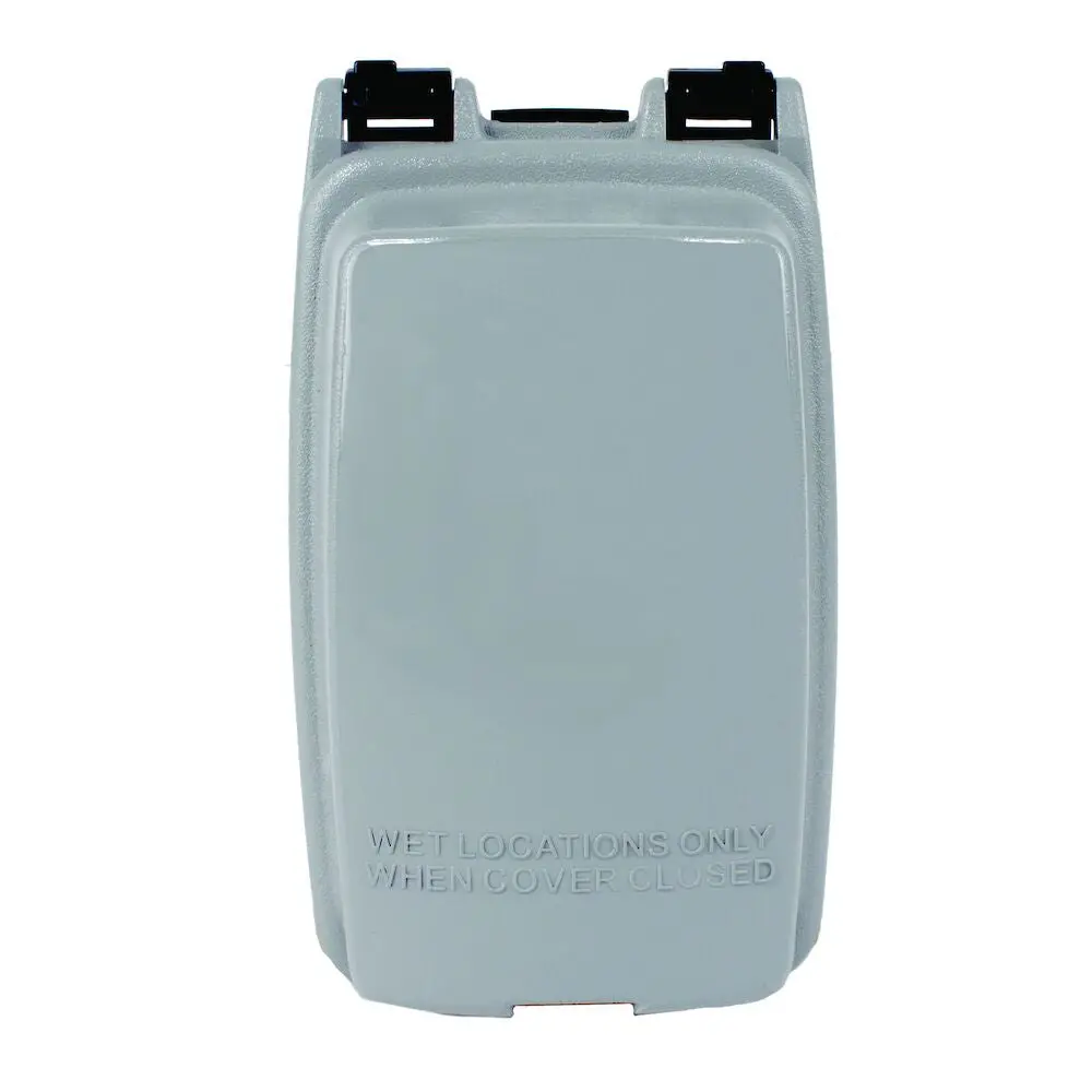 Plastic In-Use Weatherproof Cover, Single-Gang, Vrt, 2.25" Gray 1