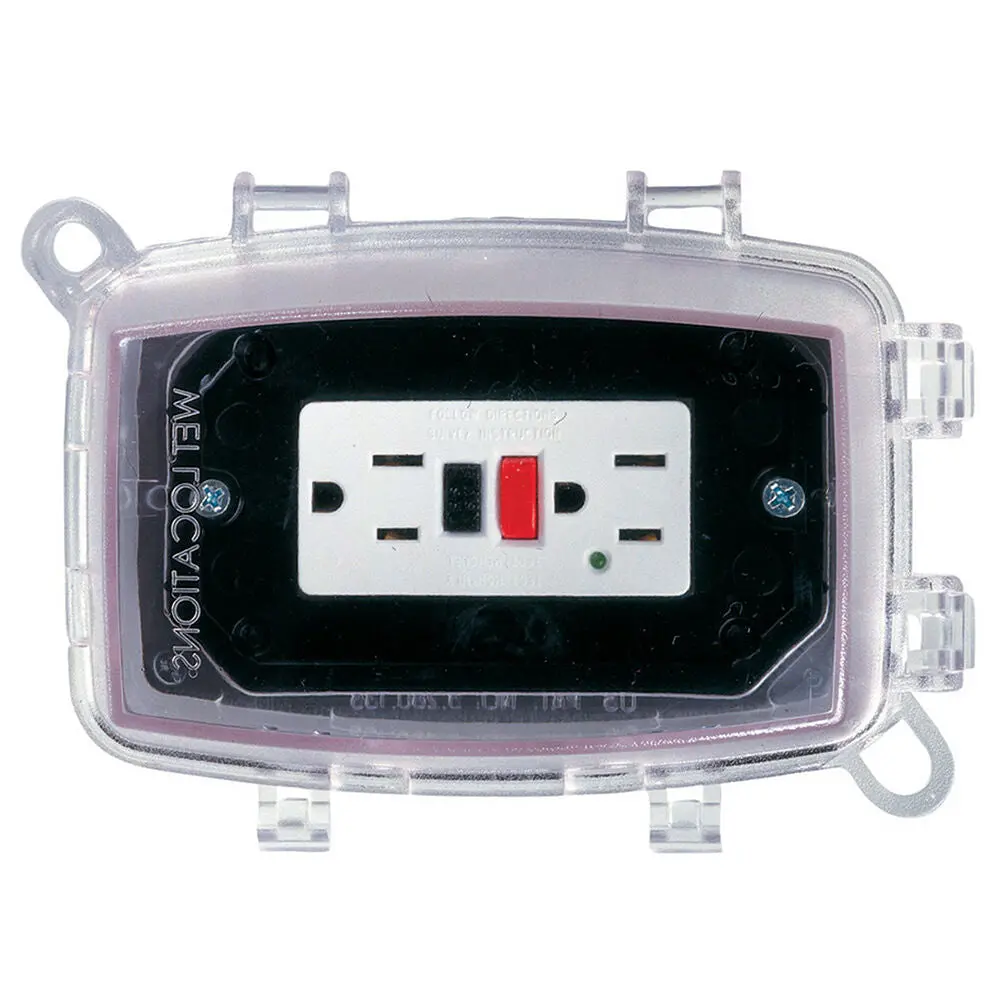 Plastic In-Use Weatherproof Cover, Single-Gang, Vrt/Hrz, 2.75" Clear 1