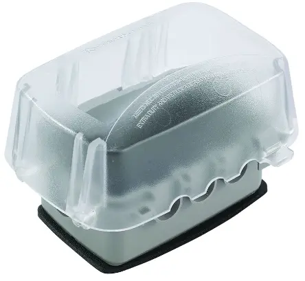 Weatherproof Cover, Single Gang, Vrt/Hrz Conf, 2.25' Clear 1