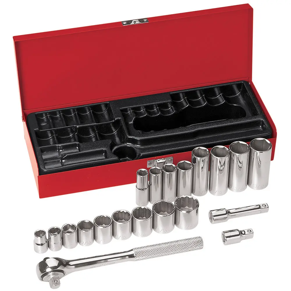 3/8-Inch Drive Socket Wrench Set, 20-Piece 1