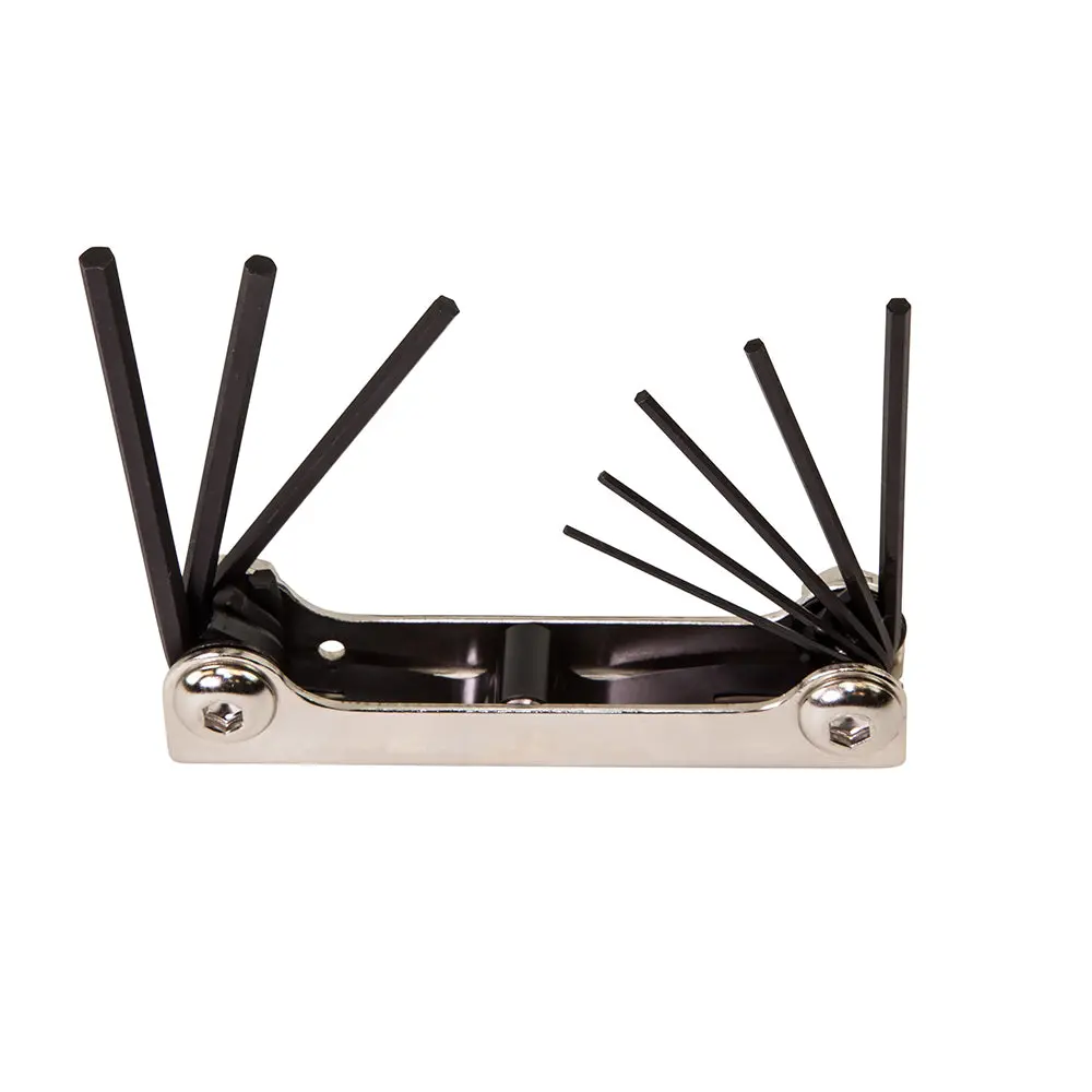 8-Key Folding Hex Key Set, 1/20 To 5/32-Inch Sae 1