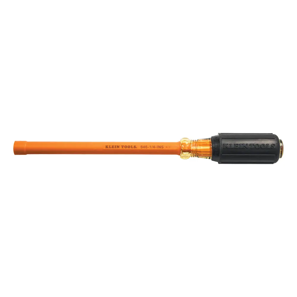 Insulated 1/4-Inch Nut Driver, 6-Inch Hollow Shaft 1