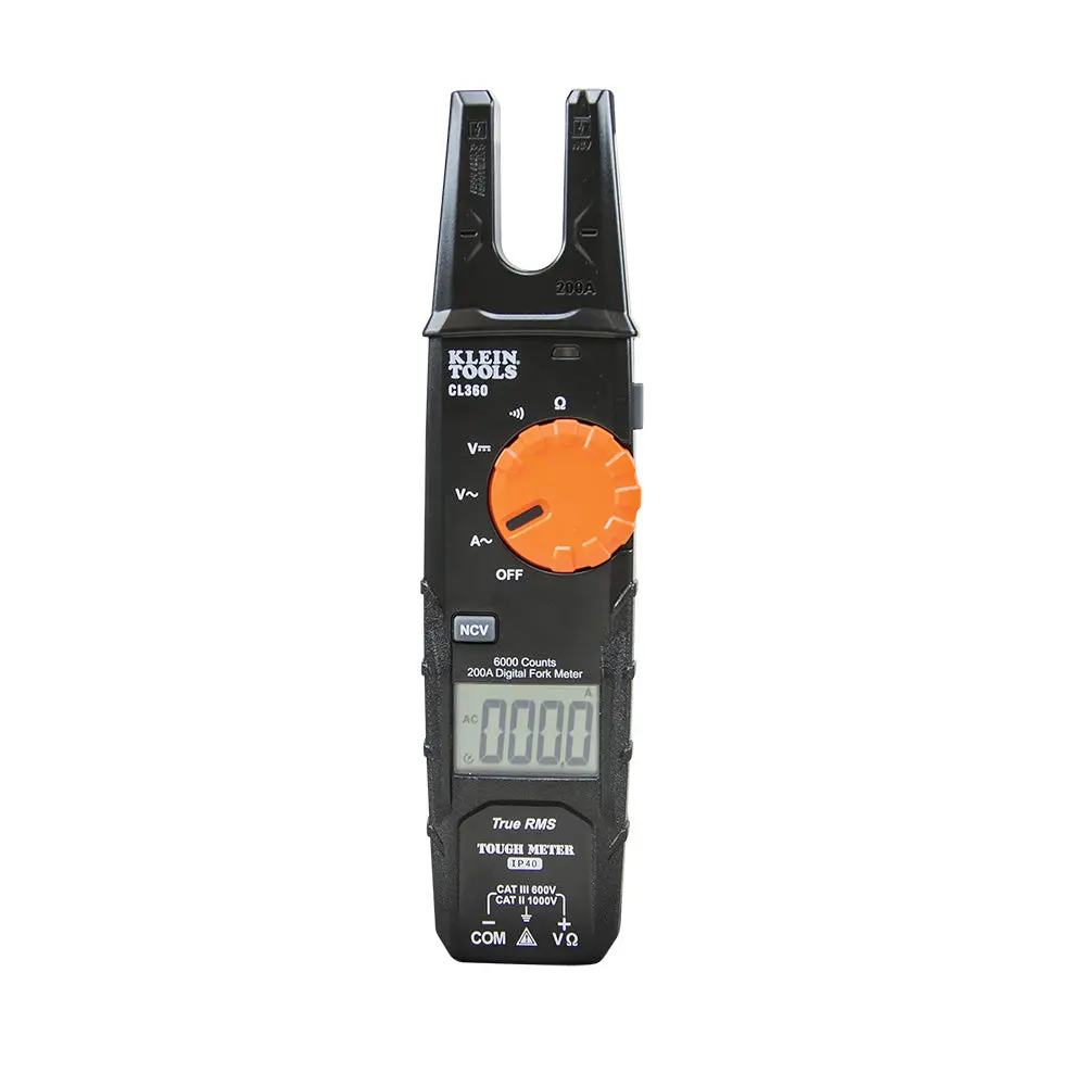 Open Jaw Fork Meter, Ac Auto-Ranging 200 Amp 1