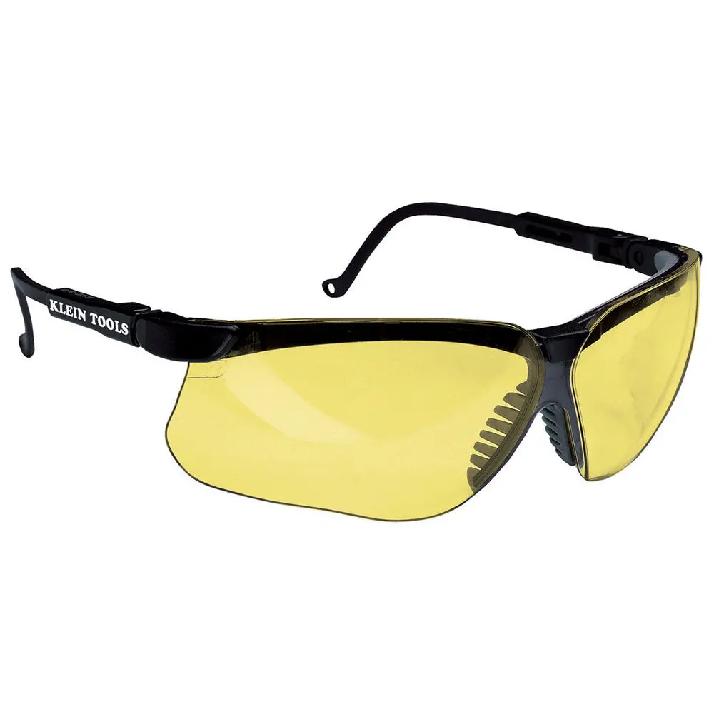 Protective Eyewear, Black Frame And Amber Lens 1
