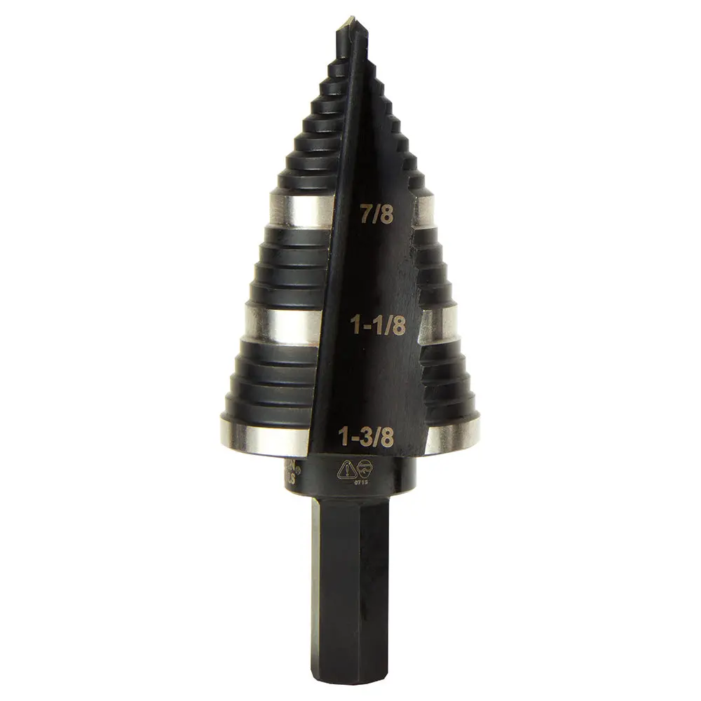 Step Drill Bit #15 Double Fluted 7/8 To 1-3/8-Inch 1