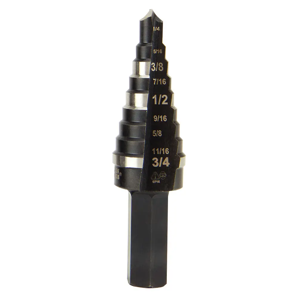 Step Drill Bit Double Fluted #3, 1/4 To 3/4-Inch 1