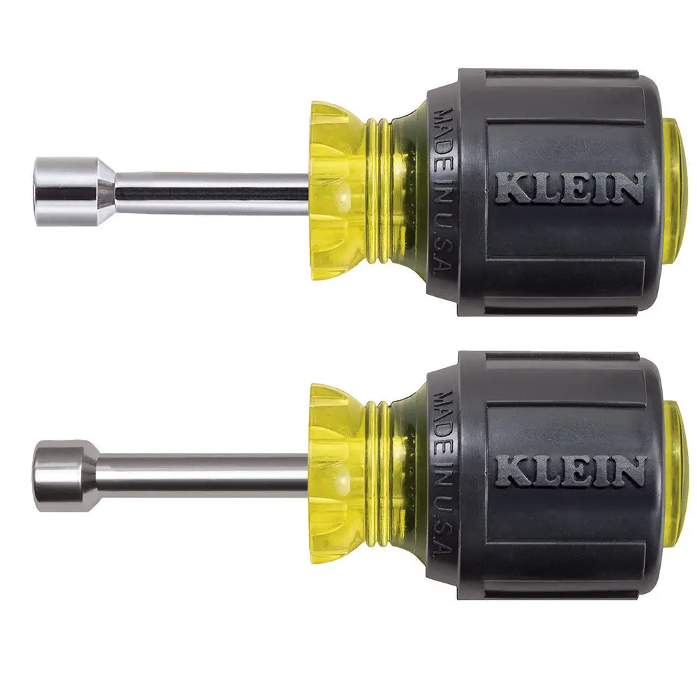 Stubby Nut Driver Set 1-1/2" Shafts Magnetic 2 Pc - 610M 1