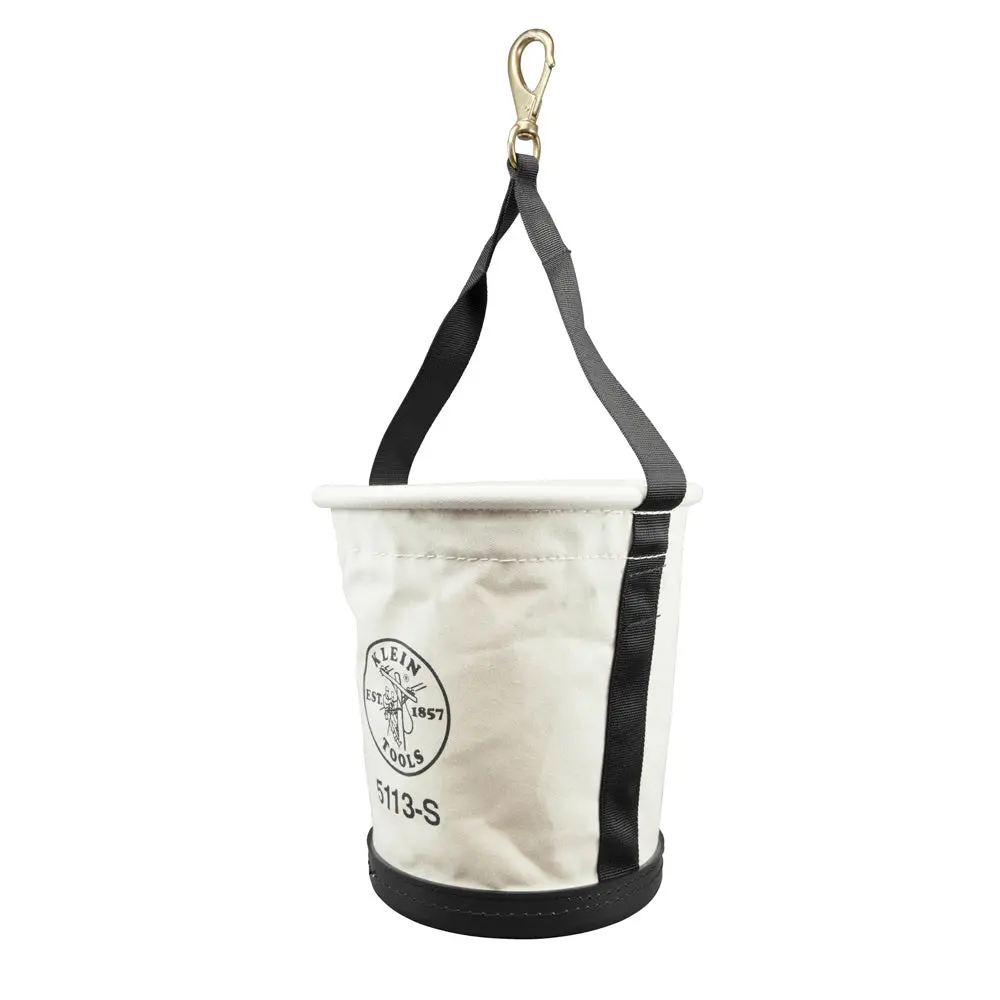 Tapered-Wall Bucket With Swivel Snap Hook, Canvas 1