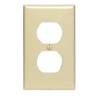 80703 Brown Wallplate 1-Gang Duplex Outlet With Cap Screw 1