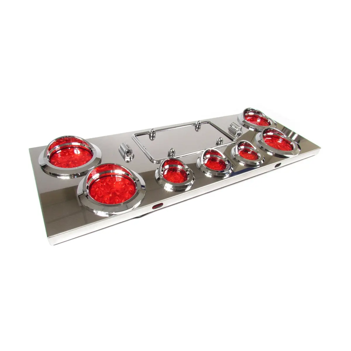 Fortpro Stainless Steel Rear Center Panel With Red Led Lights | F235298 1