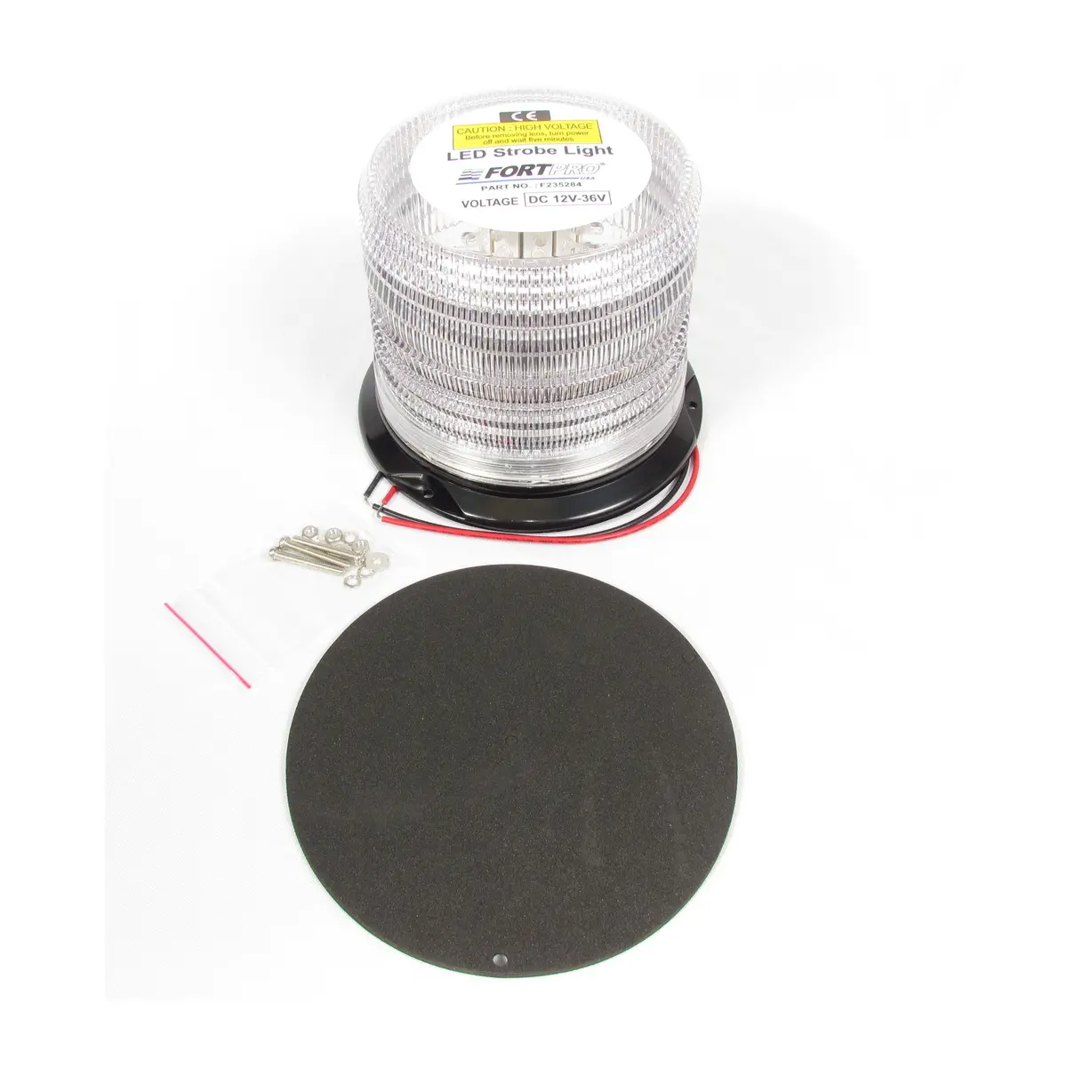 Fortpro 4.6"Clear 60 Leds Strobe Cab Light | F235284 1