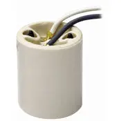 10085 White Glazed Porcelain Lampholder, 18Ga Xlp 9", 660W 250V 1