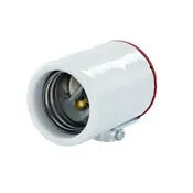 10091 White Glazed Porcelain Lampholder With Brass Nickel Plated Screw Shell, 660W 250V 1