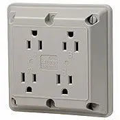 1254 Brown Receptacle - 4In1, 2-Pole, 3-Wire Grounding, 15A 125V 1
