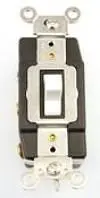 1282 Brown Switch Toggle, 2 Pole Maintained Contact, 15A 125V, 1Hp 1