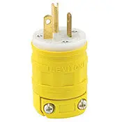 1433 Yellow Dustguard Plug 2-Pole 3-Wire 5-20P 20A 125V 1
