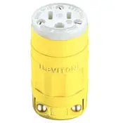1547 Yellow Dustguard Connector - 2-Pole, 3-Wire, 5-15R, 15A/125V 1