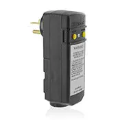 16793 Black Gfci Right Angle Compact 20A 120Vac Electrical Outlet 1