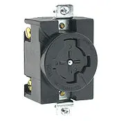 20403-L Non-Csa Receptacle, Single 3-Pole 4-Wire, 30A 600V Ac / 20A 250V Dc 1