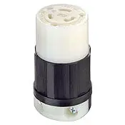 2313 Black Connector Locking 2-Pole 3-Wire L5-20R Robertson 20A 125V 1