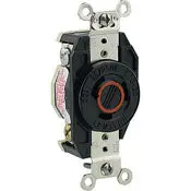 2370 Black Receptacle Locking 3-Pole 3-Wire Nema L11-20 20A 250V 1
