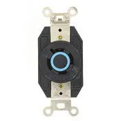 2440 Black Receptacle Locking 4-Pole 4-Wire 3-Phase L18-20 20A 120/208V 1