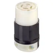 2443 Black 4-Pole 4-Wire 3-Phase Locking Connector 20A 120/208V L18-20R 1