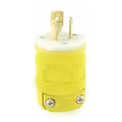 2447 Yellow Dustguard Plug, 2-Pole 3-Wire L5-15P, 15A 125V 1