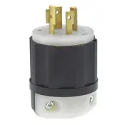 2461 Black Plug Locking 4-Pole 4-Wire 3-Phase L20 20P 20A 347/600V 1