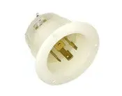2465 White Inlet Flanged 4-Pole 4-Wire 3-Phase L20 20P 20A 347/600V 1