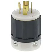 2511 Black Plug Locking 4-Pole 5-Wire 3-Phase L21 20P 20A 120/208V 1
