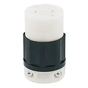 2523 Black Connector Locking 4-Pole 5-Wire 3-Phase L22 20R 20A 277/480V 1