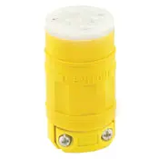 2547 Yellow Dustguard Connector | 2-Pole 3-Wire L5-15R, 15A 125V 1