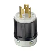 2611 Black Plug Locking 2-Pole 3-Wire L5-30P Robertson 30A 125V 1