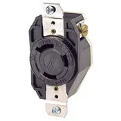 2660 Black Receptacle Locking 3-Pole 3-Wire L10-30 30A 125/250V 1