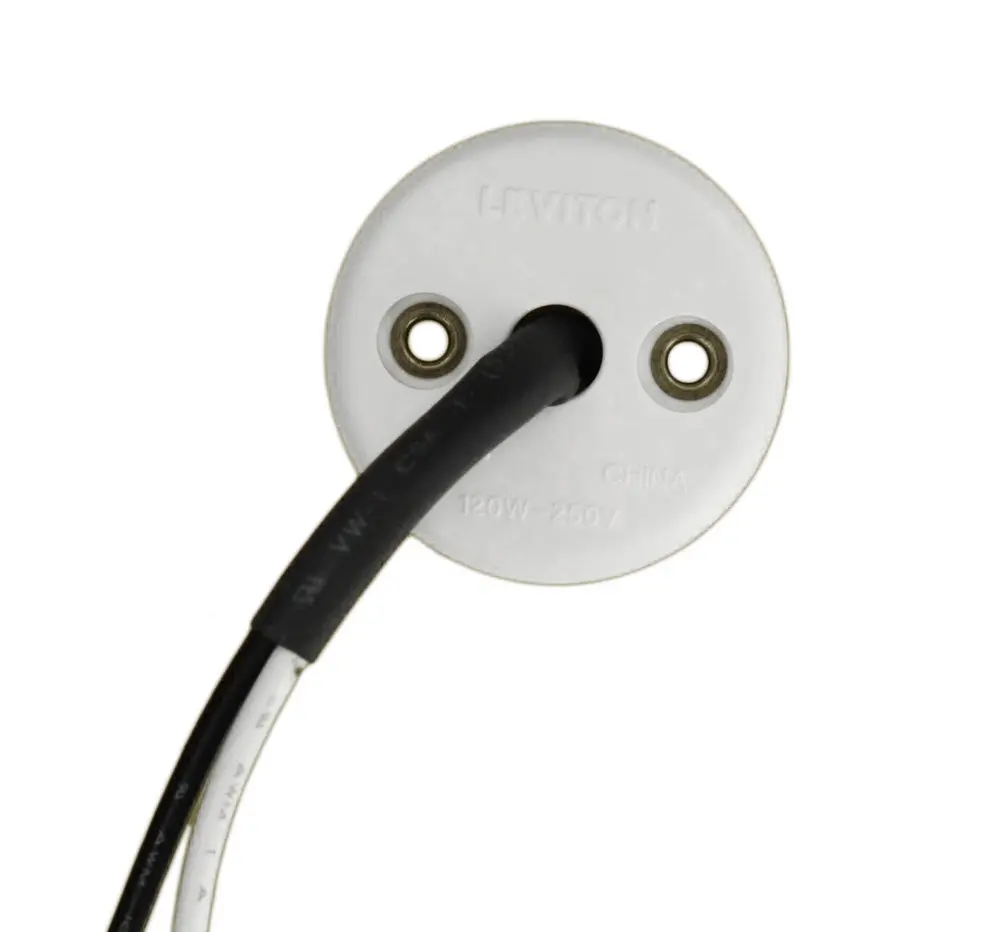 26740 White Compact Fluorescent Lampholder Panel Mount Gu24 120W 250V 1