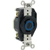 2690 Black Receptacle Locking 3-Pole 3-Wire 3-Phase L13-30 30A 600V 1