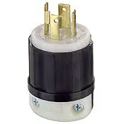 2711 Black Plug Locking, 3-Pole 4-Wire L14-30P, 30A 125/250V 1