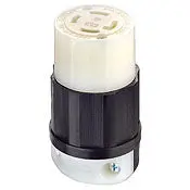 2713 Black Connector Locking 3-Pole 4-Wire L14-30R 30A 125/250V 1