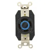 2750 Black Locking Receptacle, 4-Pole 4-Wire, 3-Phase, L18-30, 30A 120/208V 1